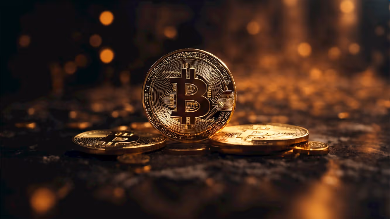 Digital blockchain network graphic